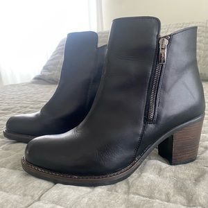 Eric Michael Spokane boot, waterproof black leather booties
